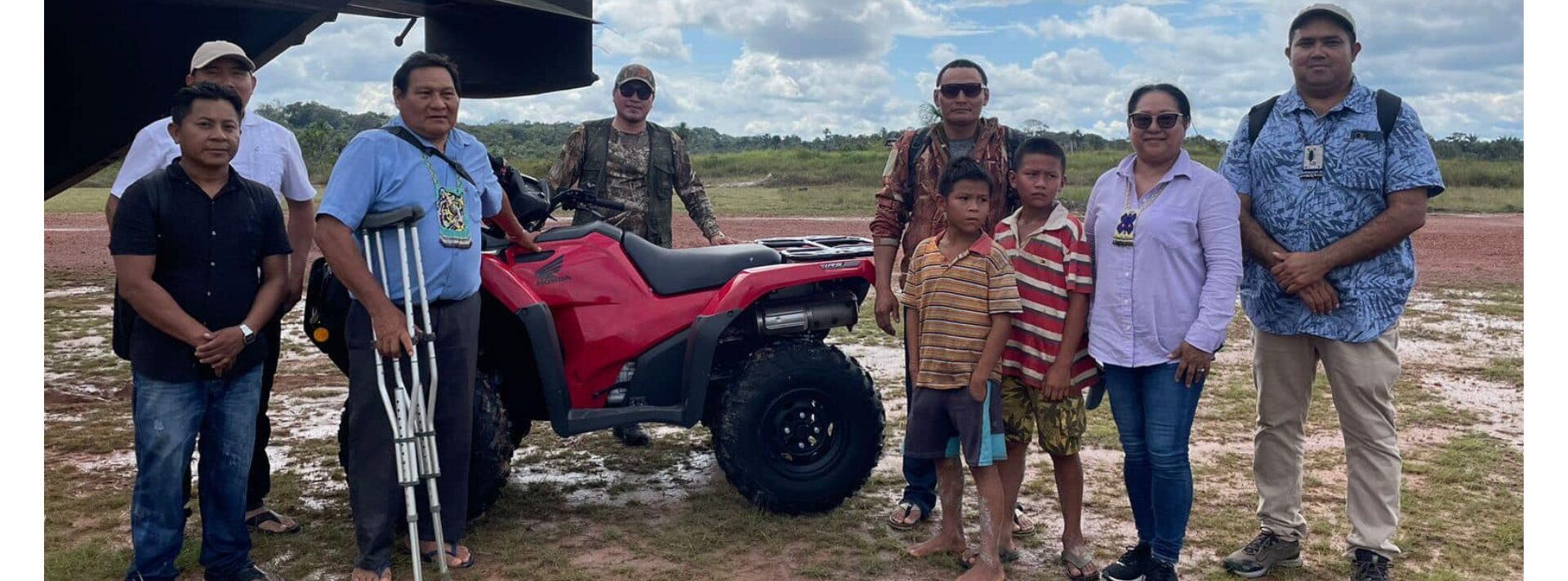 Traditional Makushi village and benab in Guyana's Rupununi