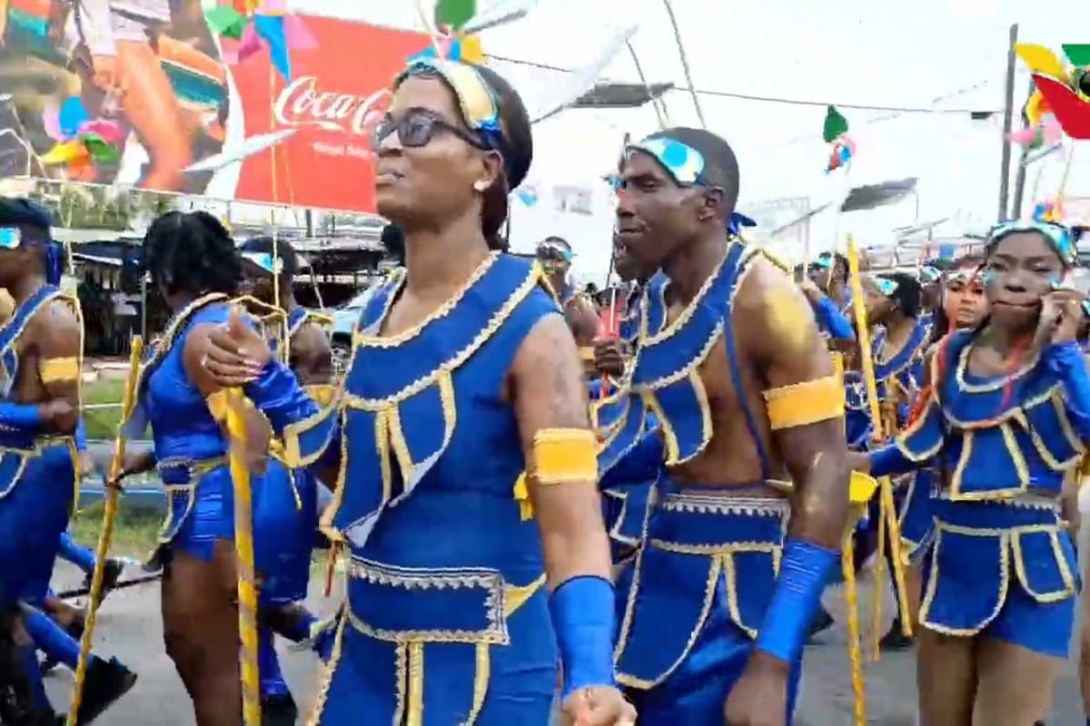 Vibrant carnival costumes and dancers at Guyana Carnival