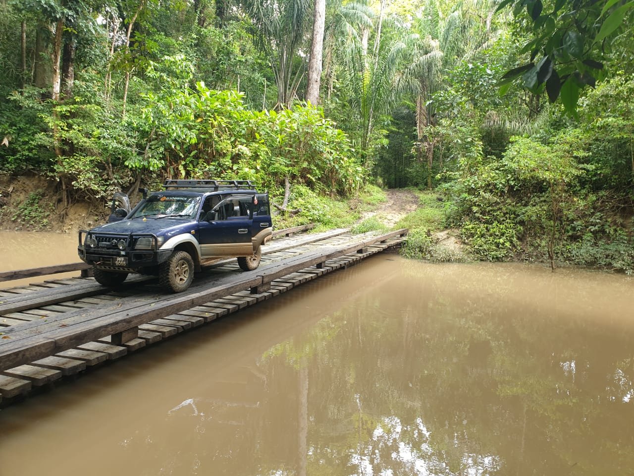 4x4 vehicle navigating Guyana's interior roads