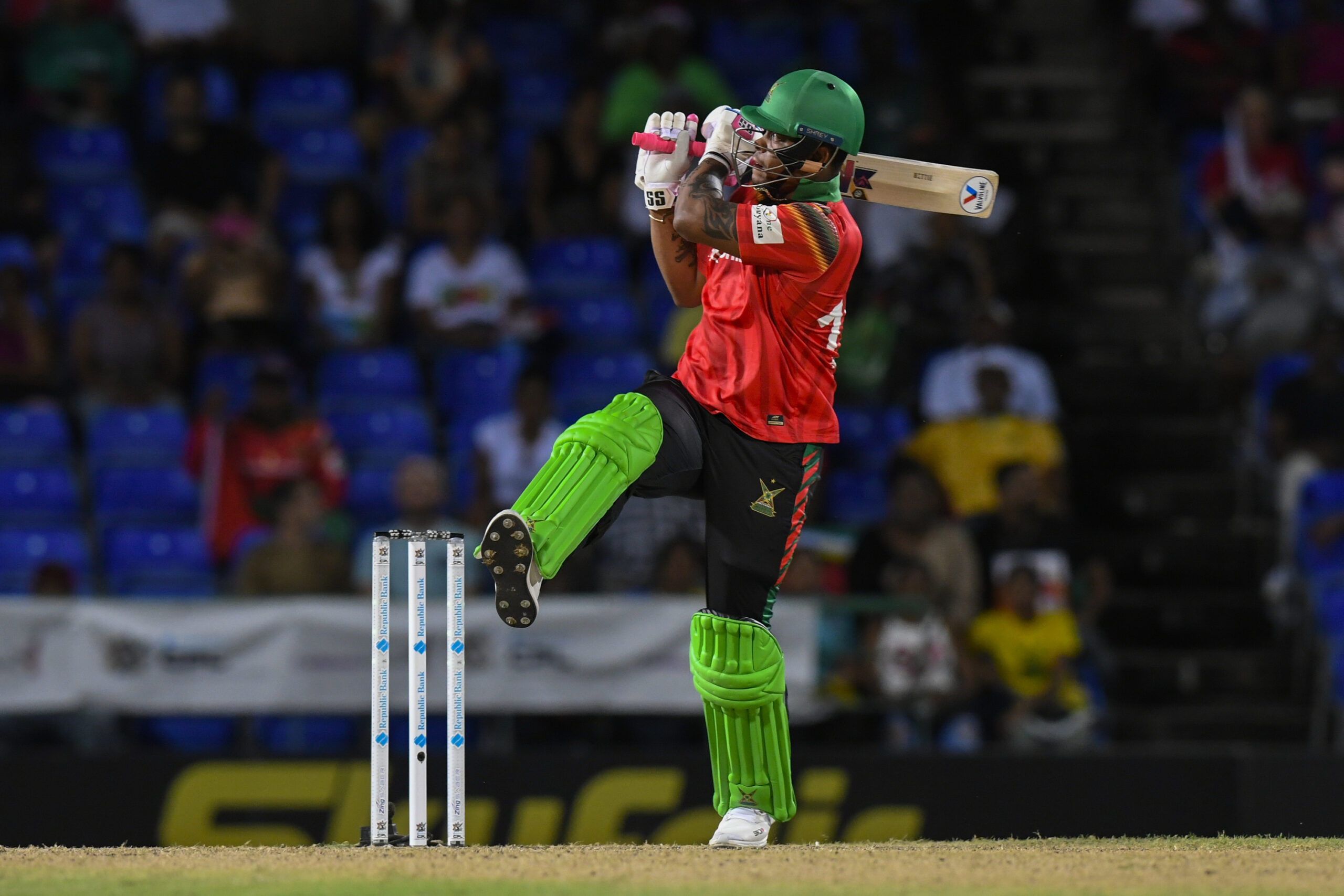 Guyana Amazon Warriors playing at Providence Stadium during CPL