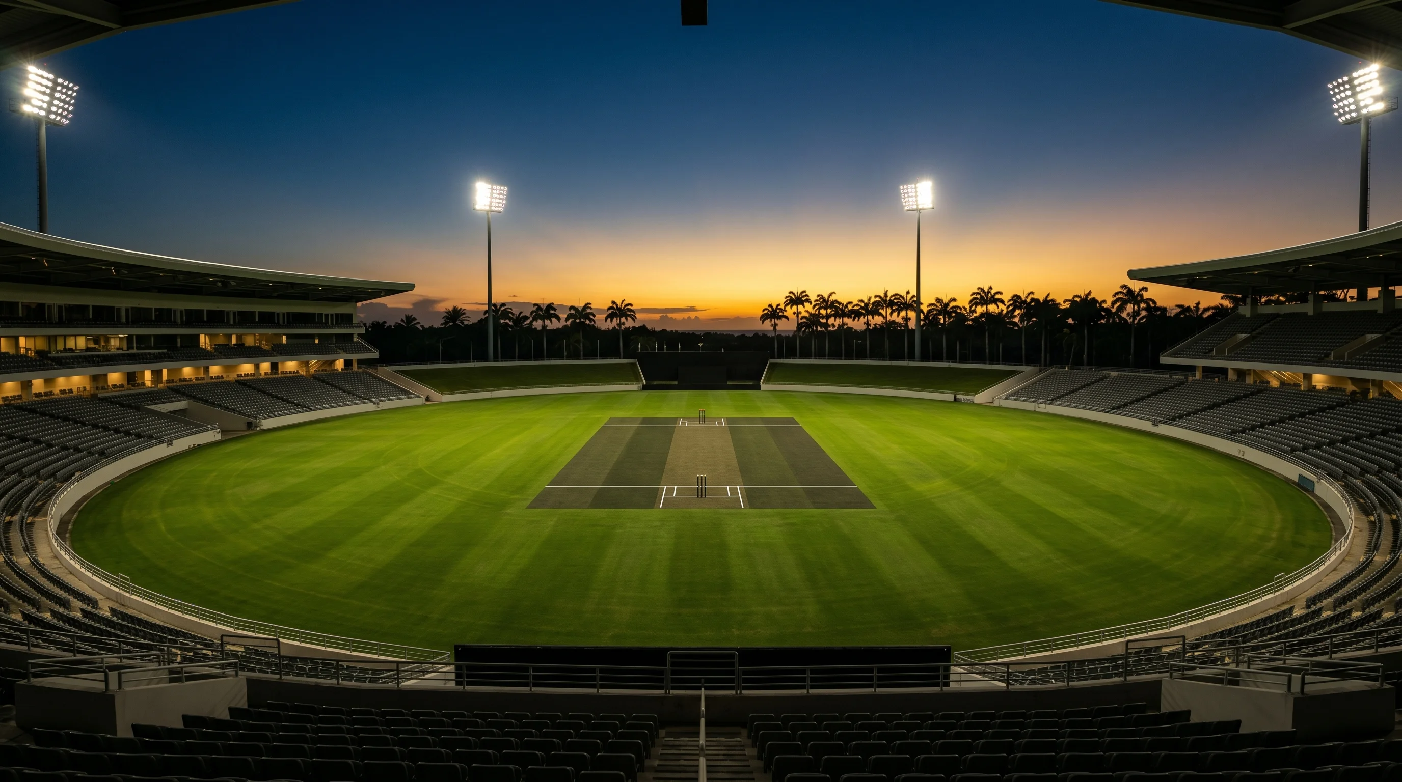 ExxonMobil Guyana Global Super League 2026 — night cricket at Providence Stadium