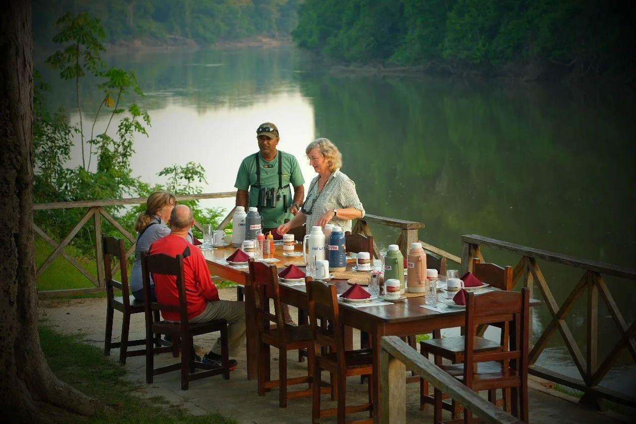 Traditional guest cabin at Rewa Eco-Lodge, Guyana