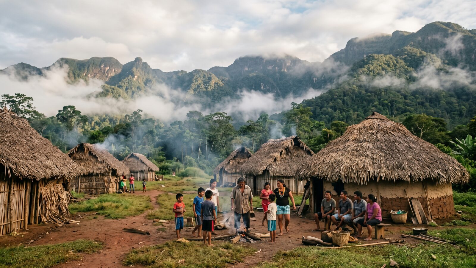 Indigenous Patamona highland village in the Pakaraimas, Guyana